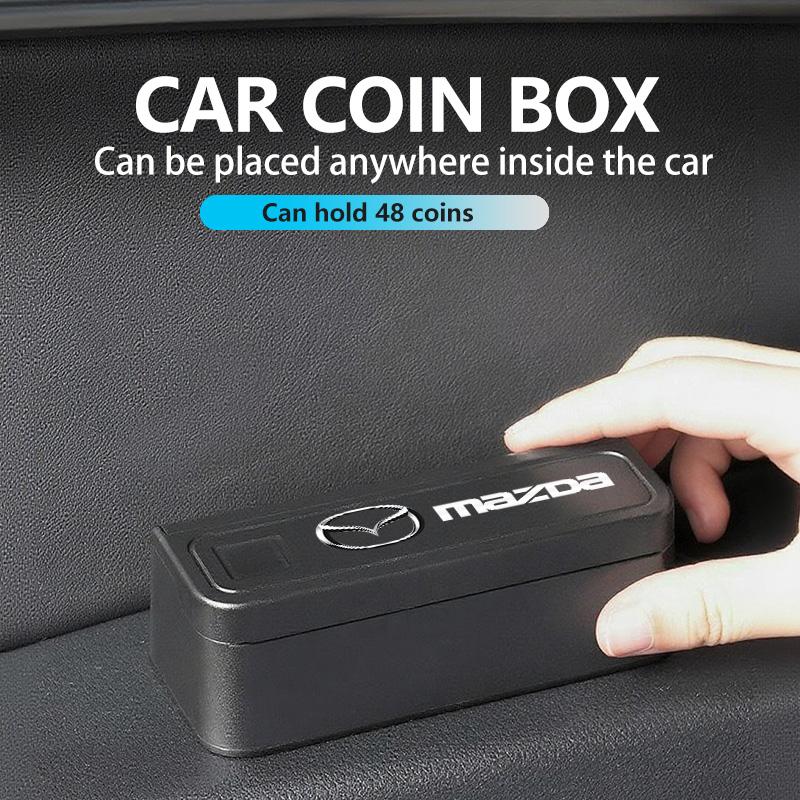 For Mazda Car Coin Storage Change Box Creative Purse Euro Dispenser Holder Axela Speed 6 CX3 CX4 CX5 CX7 CX8 CX9 MS Demio