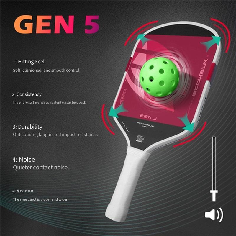 GEN5 Same Shape Pickleball Paddle Set Toray T700 Carbon Fiber Thermoformed Core USAPA Professional Tournament Complete Playing Kit