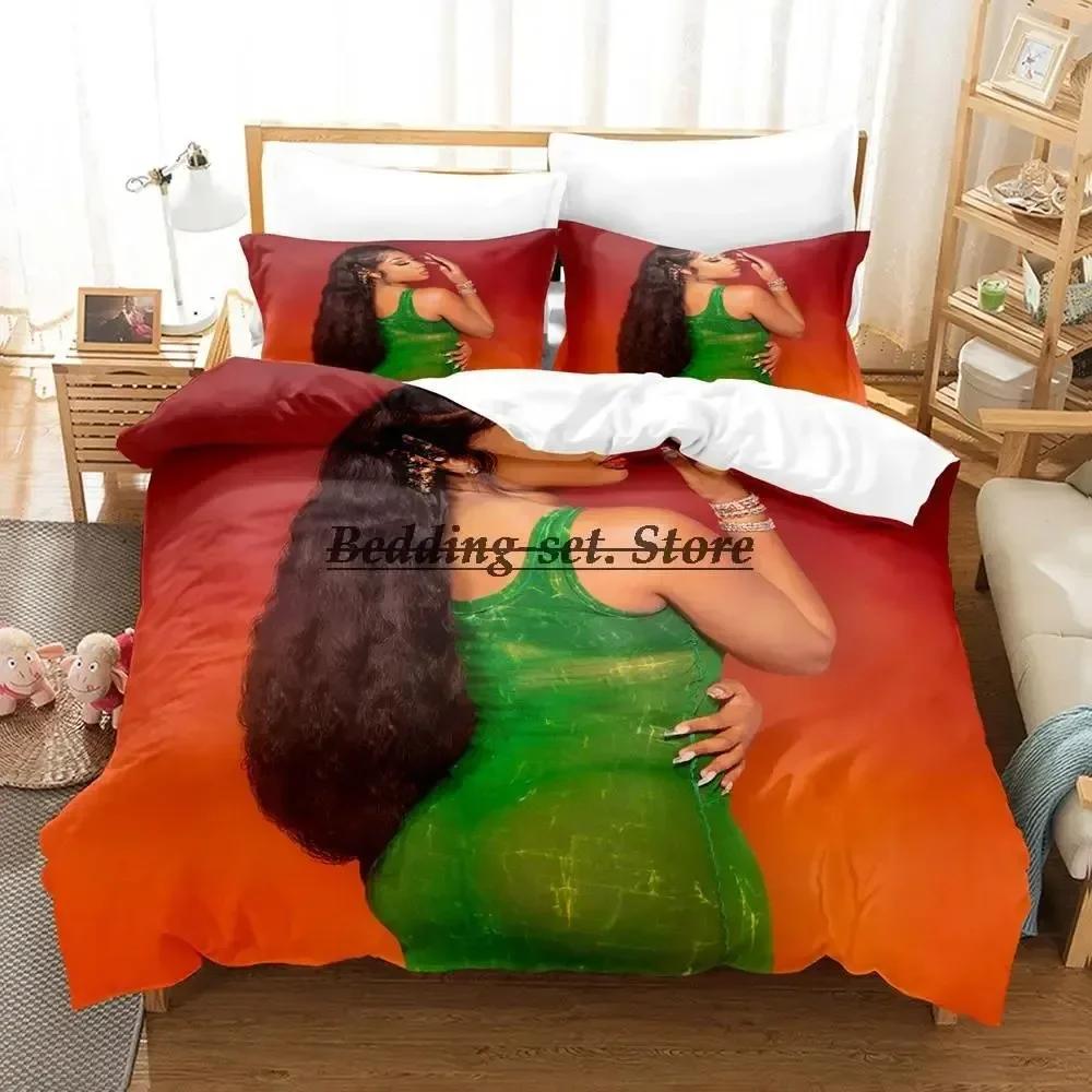 Megan Thee Stallion Bedding Set Single Twin Full Queen King Size Bed Set Aldult Kid Bedroom Duvetcover Sets 3D Bed Sheet Set