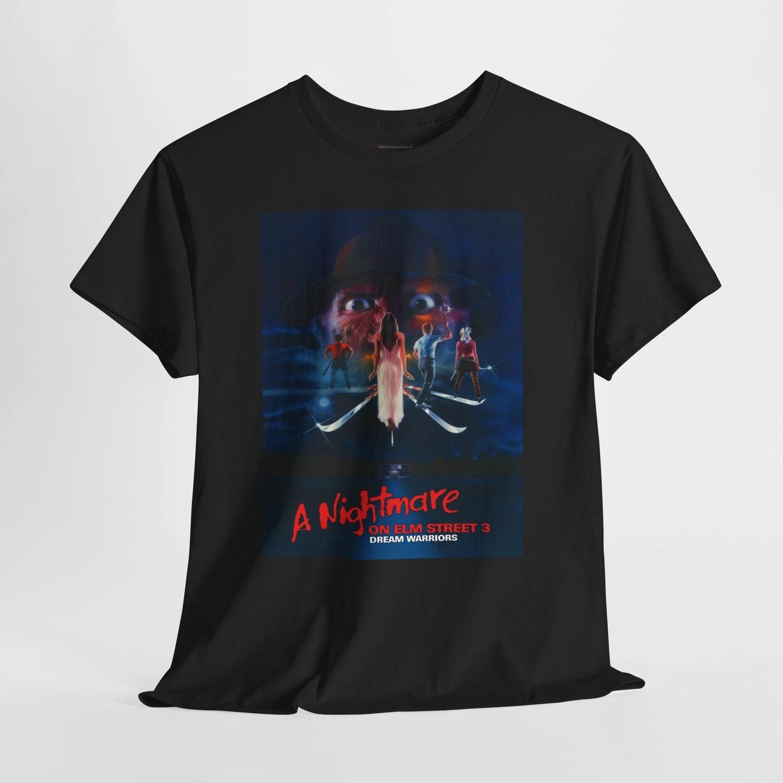 

Nightmare on Elm Steet 3 1987 Retro Movie Poster Horror Unisex Graphic T-Shirt M