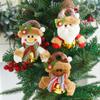 4Pcs Round Bell Christmas Tree Pend Soft Xmas Bell Hanging Ornaments  New Year Gift