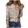 Women's Fashion Casual Long Sleeve Vintage Printed  Neck Top