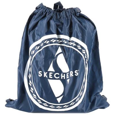 Skechers S Logo Kordelzugtaschen, Unisex schwarze Tasche