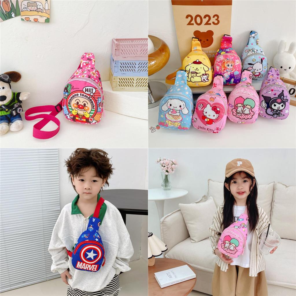 Cute Cartoon Pattern Kids Chest Bag Nylon Coin Purse Wholesale