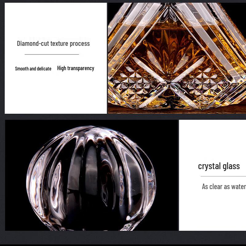 FLEVINS European Crystal Glass Wine Decanter