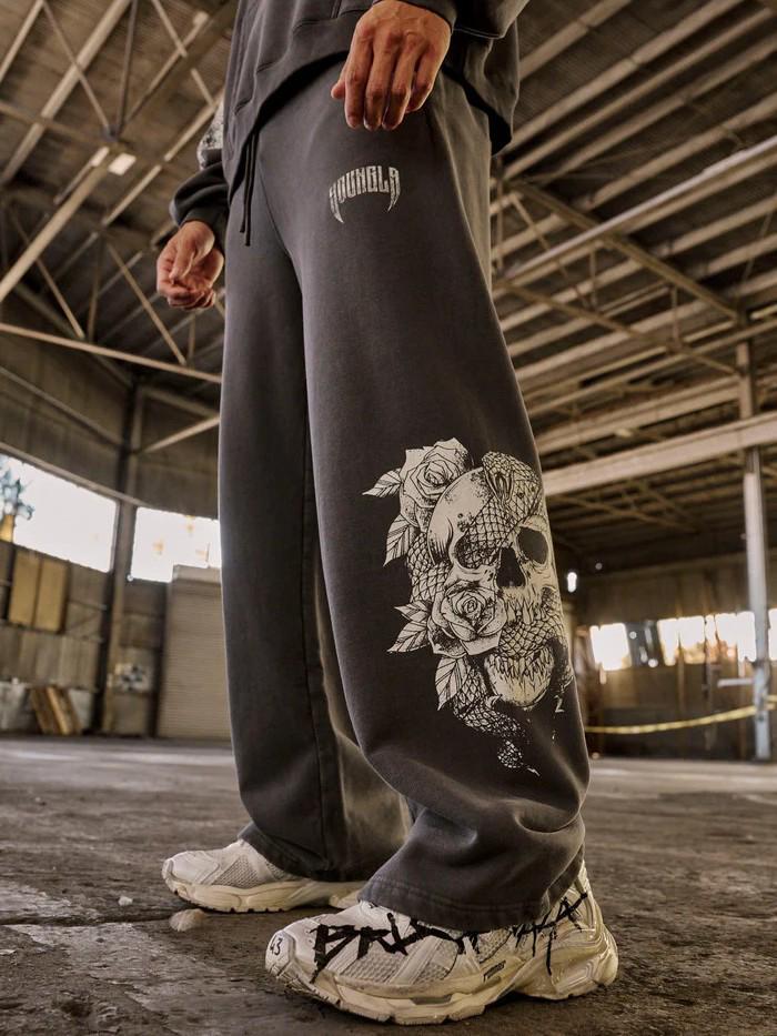 YOUNGLA American Streetwear Straight-Leg Joggers: High Street Casual Gym Sweatpants