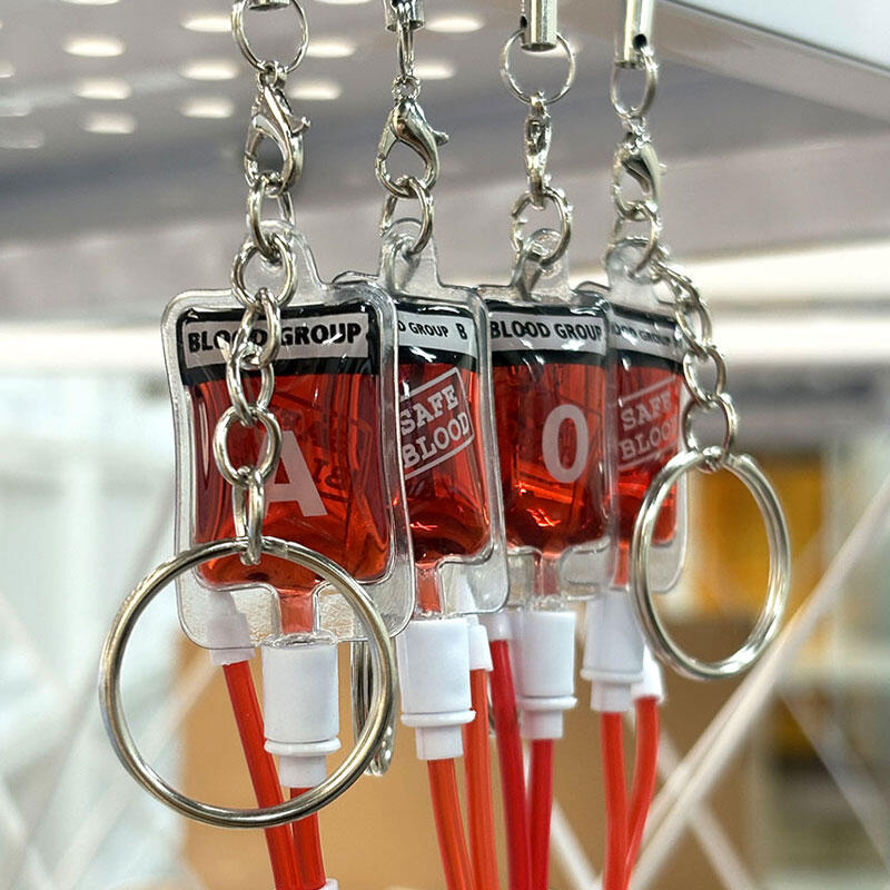 Blood Donation Pack, Blood Type Key Ring, Bag Charm, Key Chain, Goods Bag