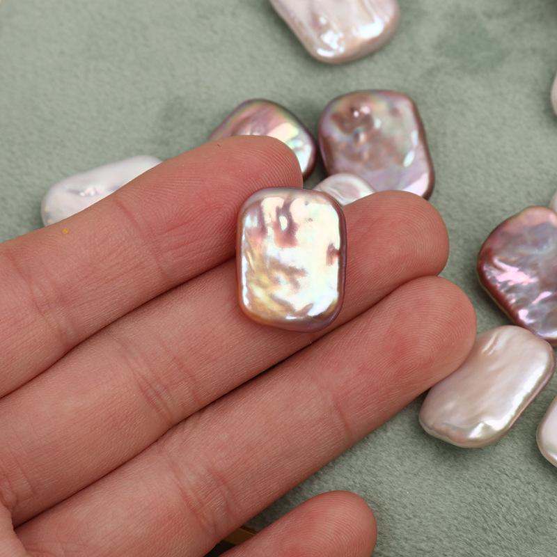 Strong Light Natural Pearl Baroque Square Pearl Loose Bead Bare Bead DIY Earrings Necklace Accessories Spot Batch