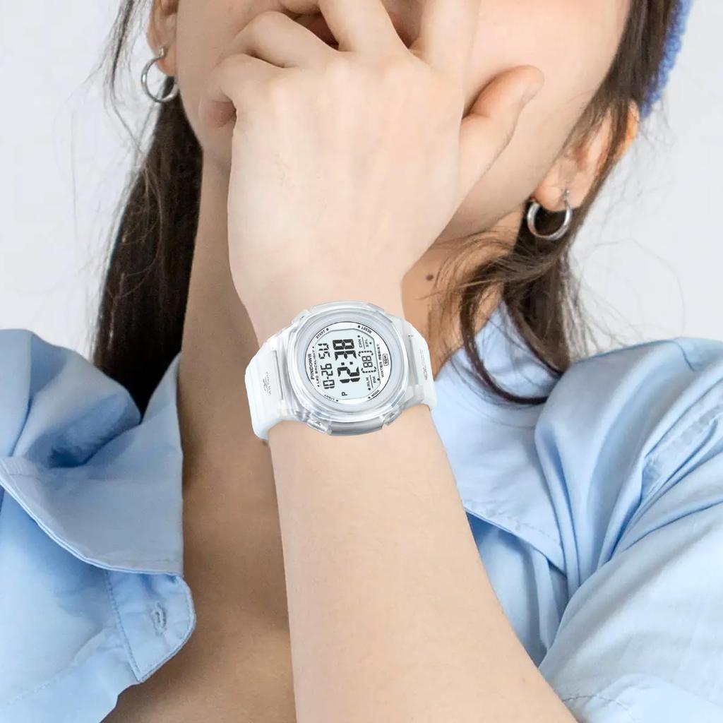 PINDOWS Digital Sports 50m Water LED Backlight Wristwatch with and Perfect for Everyday Use Indoors and Outdoors Women's Watch, Resistant, Alarm,