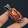 Tree Of Life Red Snake Skin Pendant Gemstone Handmade Jewelry, 999 Copper Wire Wrapped Pendant, Gift For Wife Jewelry