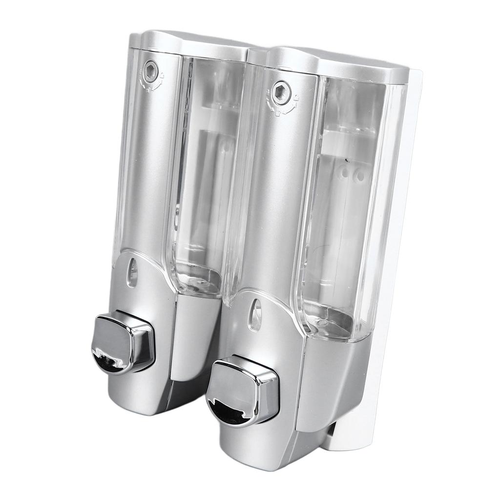 Doppelkopf Seifenspender Wandmontage Drucktyp Seifenflüssigkeitsverteiler für Haushalts- und Hotelgebrauch