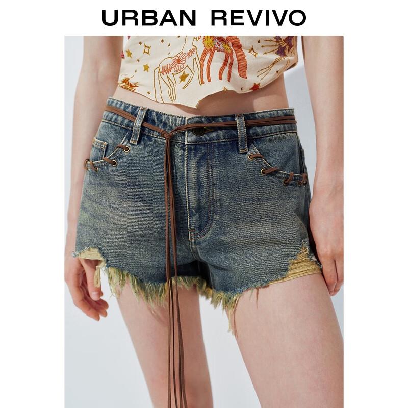 UR Women's Vintage Washed Denim Shorts