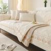 Solid Color Sofa Covers Universal for Seasons Washed Cotton Couch Cover Embroidery Pillowcase Couches Cushion for Living Room