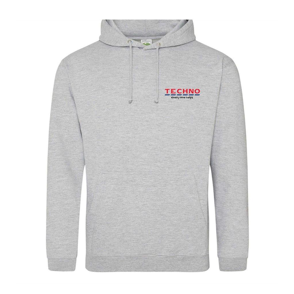 AWD Mens Techno Every Rave Printed Hoodie