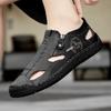 Summer Men's Breathable Casual Beach Sandals Outdoor Wearable Slip-On Comfortable Slippers Round Toe Rubber Out Sole Durable