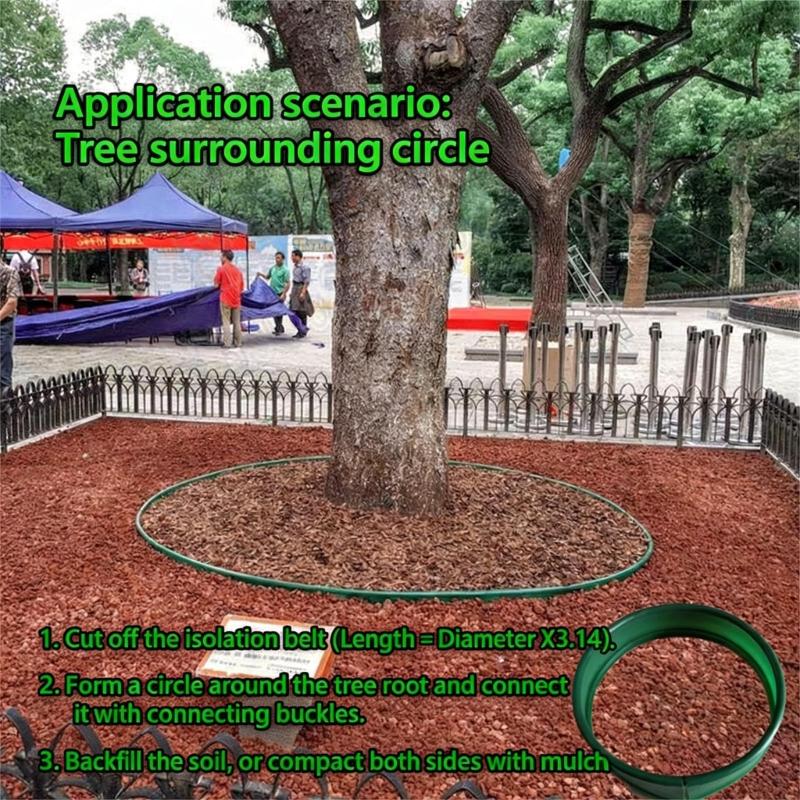 Plastic Landscape Edging Barrier Durability Flexible Garden Edging For Gardens And Lawns Sun Resistant