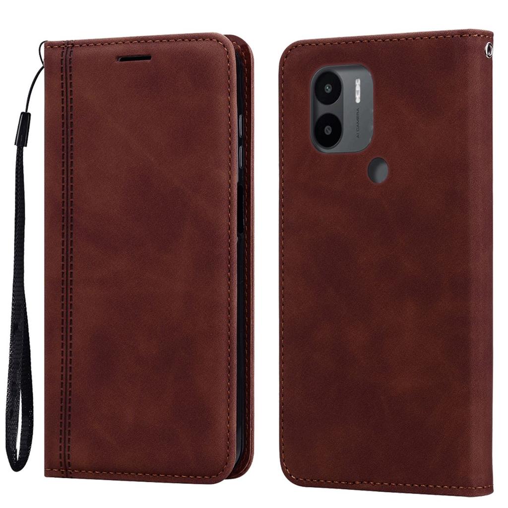 Magnetic Closure Flip Wallet Phone Case for Xiaomi Redmi A2+,A1+ Vintage PU Leather Card Holder Cover