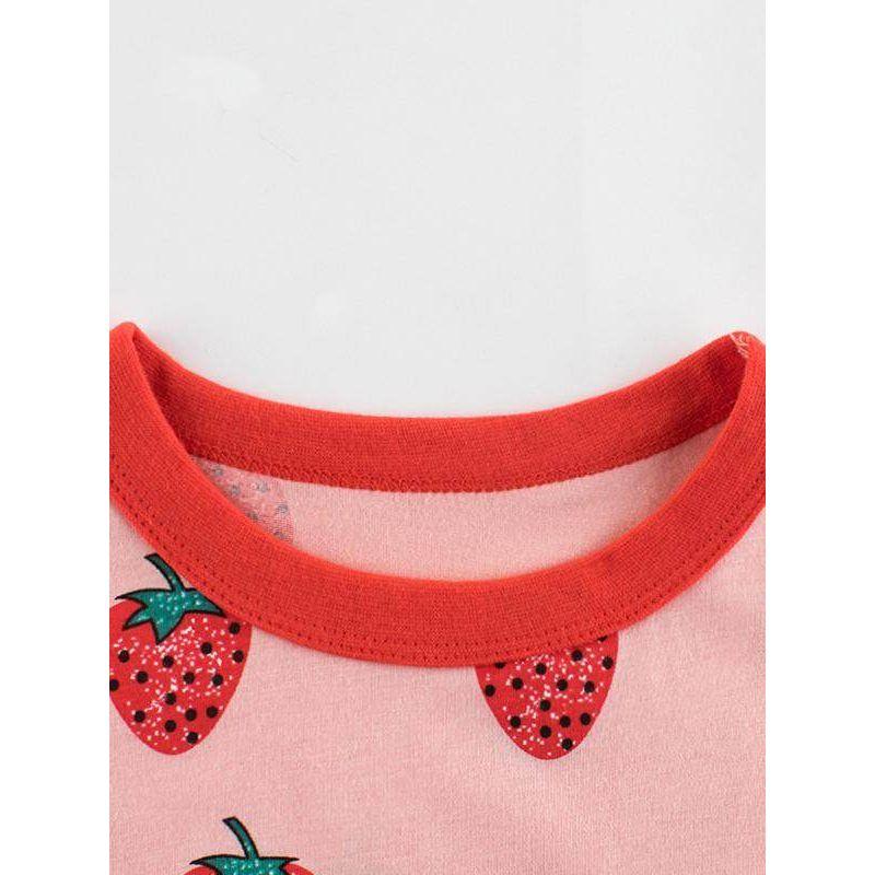 27home Korean Style Strawberry Baby round Neck Short Sleeve T-shirt