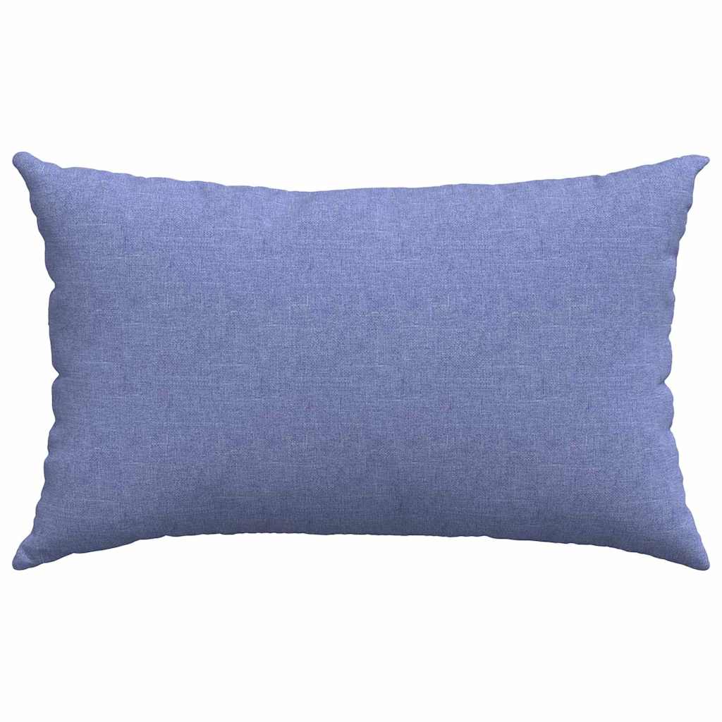 Sofa Cushions 2 Pcs Denim Blue 50 X 30 Cm Fabric