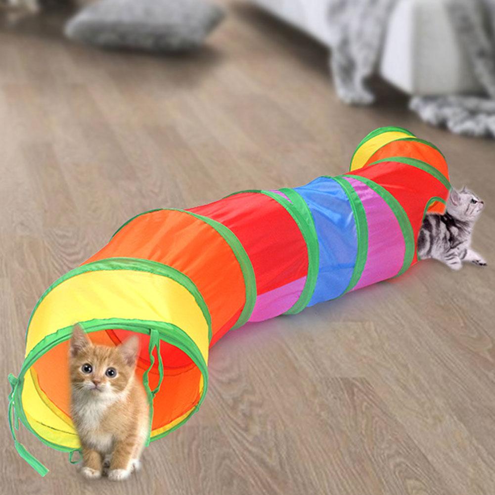 Pet Cat Tunnel Toys Foldable Pet Kitty Training Interactive Fun Toy For Cats Rabbit Small Animal Play Tunnel Tube