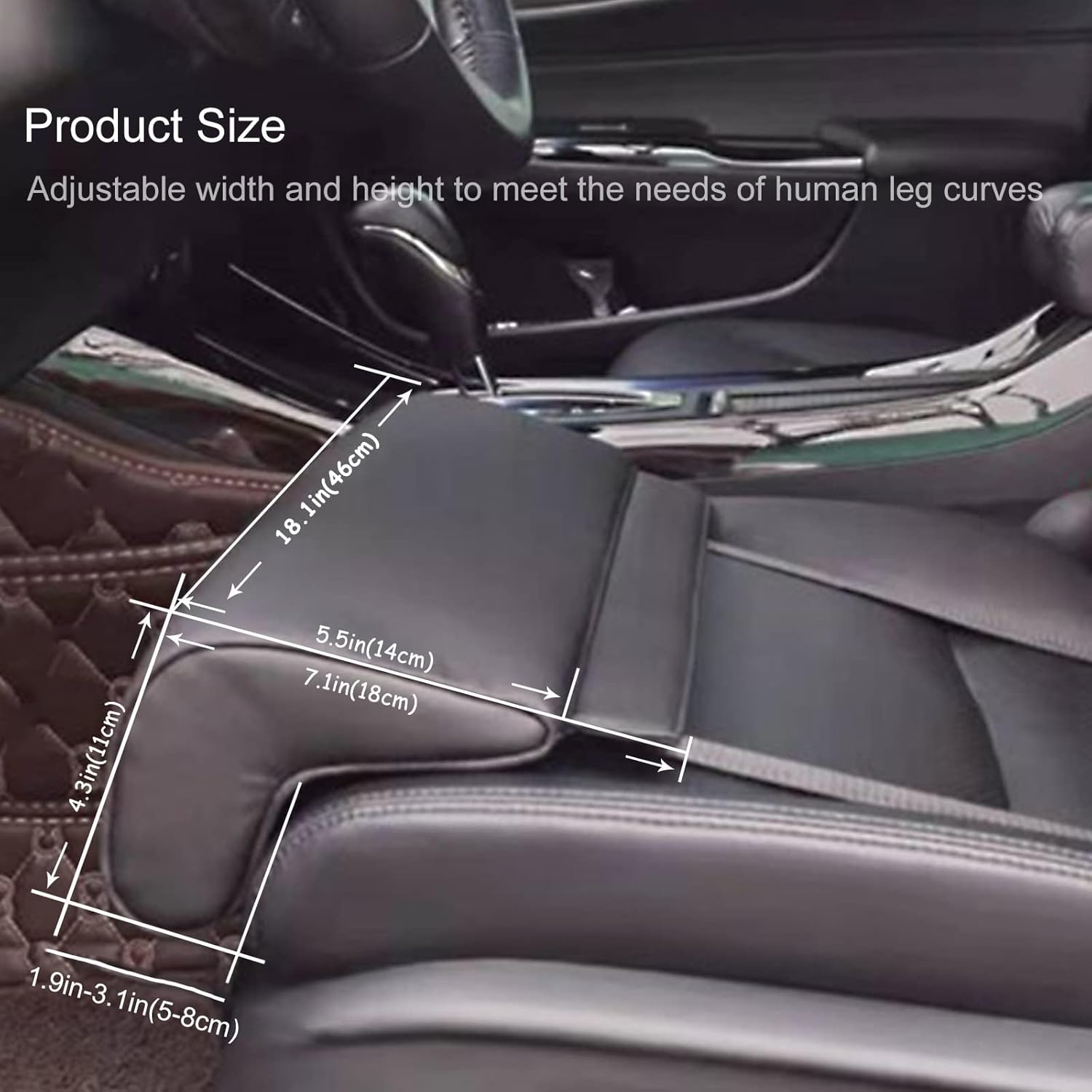 

Car Leg Extender Leg Support Cushion for Car Driver Seat Office Chair, Universal Car Seat Extender Pad Leg Support Pillow for Cars Buses Trains коричневый