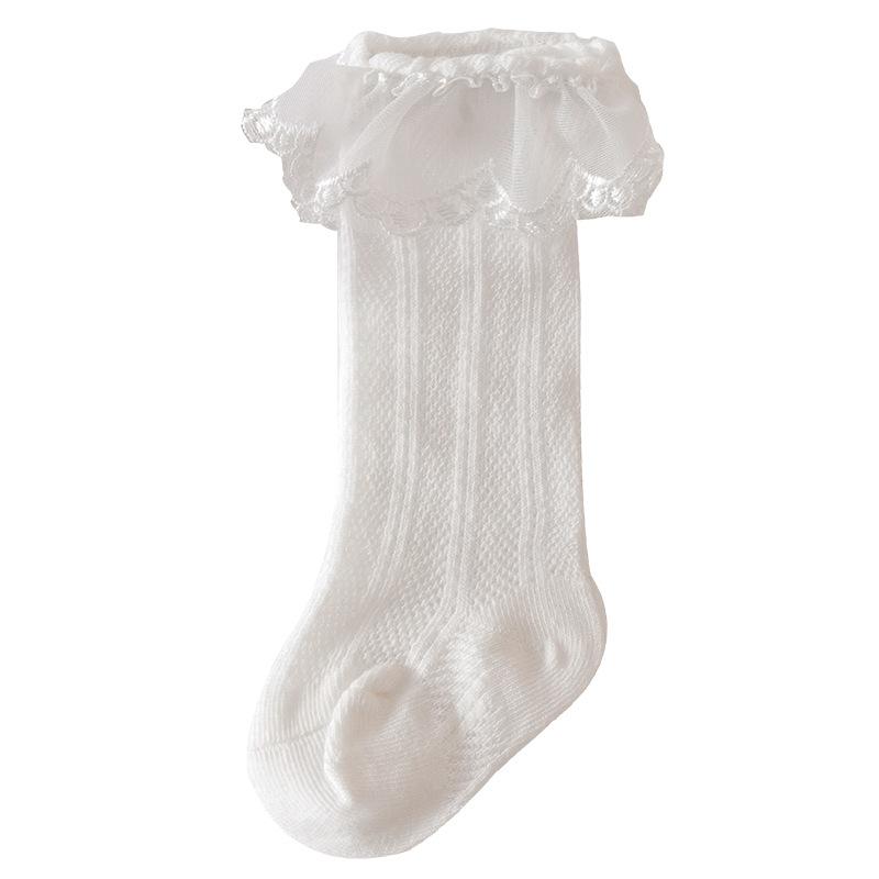 Summer New Baby Socks Cute Lace Flower Thin Mesh Soft Cotton 0-12 Months Newborn Baby Girl Socks