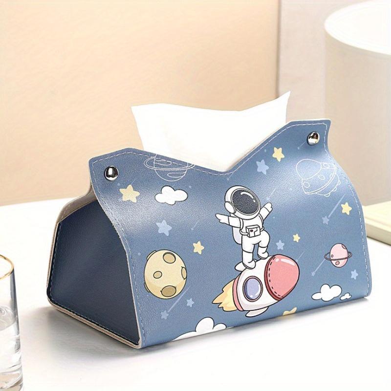 

Space Explorer Tissue Box:Astronaut Themed, Waterproof, Lightweight, Luxury Leather, Home Decoration, Octagonal Shape, Perfect for Bathroom Or Kitchen світло-синій колір