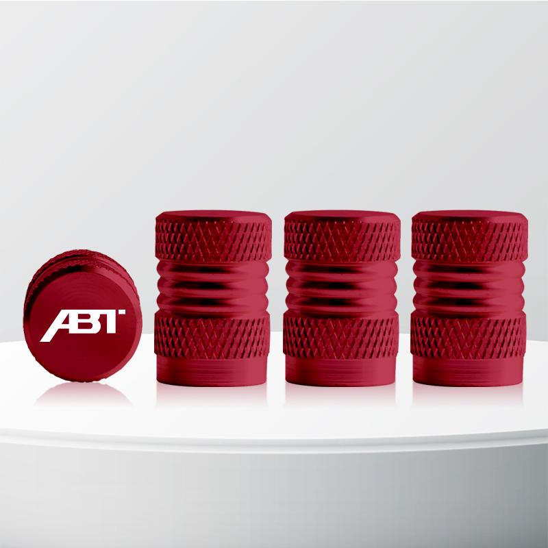 Aluminum ABT Logo Car Wheel Tire Valve Stem Caps Tyre Valve Covers For Skoda Seat Cupra TTRS RS5 RS4 A4 A5 Q3 Q5 Golf Polo 4pcs