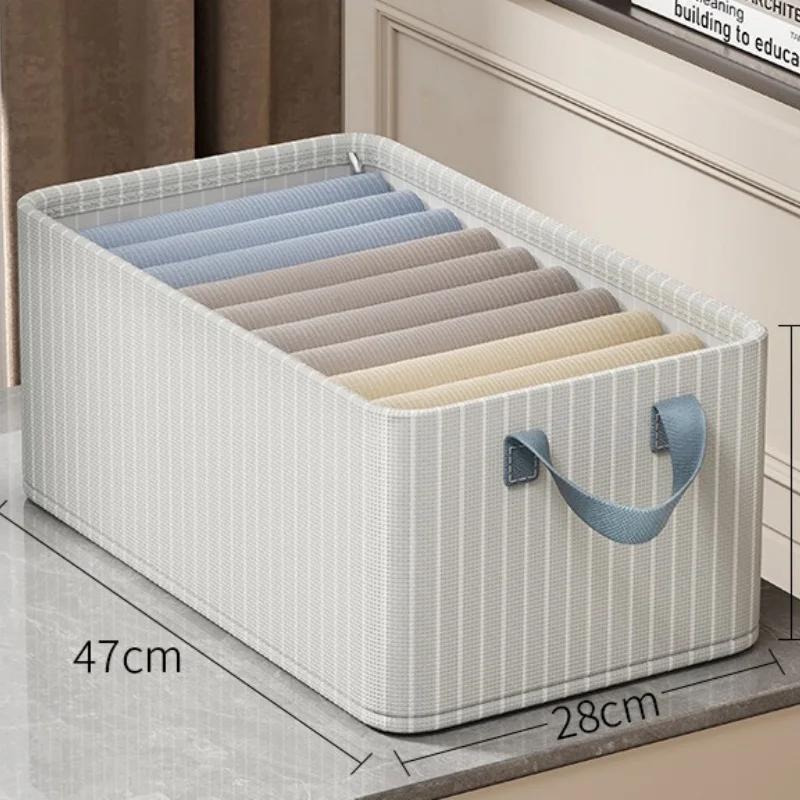 Folding Metal Frame Clothes Storage Box Large Capacity Pants Storage Box Household Moisture-proof Closet Organizer Storage Boxes