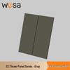 CE-Certified European Type E Socket for Germany & France, One/Two-way Switch Panel, Two-hole Design