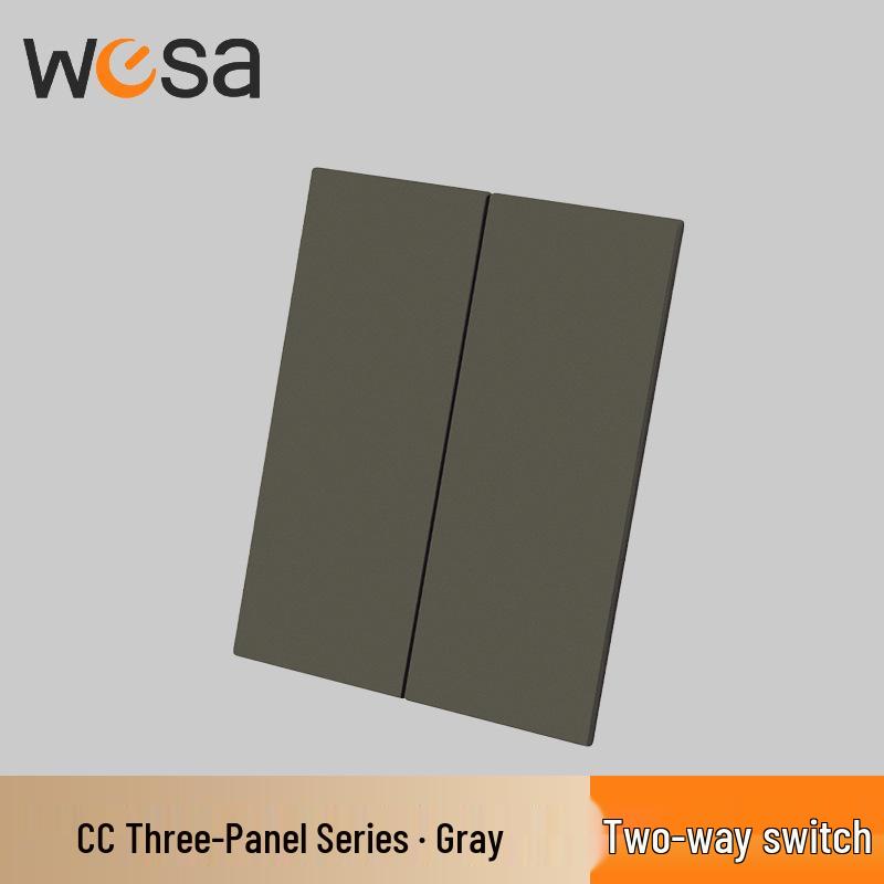 CE-Certified European Type E Socket for Germany & France, One/Two-way Switch Panel, Two-hole Design