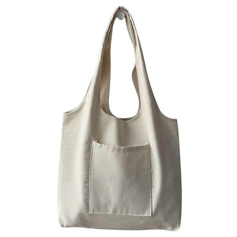 Plátěná taška pro ženy Nové ležérní tašky přes rameno Shopper Girls kabelky Ekologická ekologická úložná taška