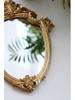 European American Retro Gold Embossed Hollow Wall Mirror Frame