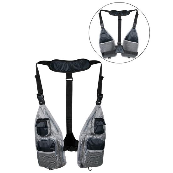 Fishing Vest Breathable Convenient with Pockets General Multi Function Adjustable Mesh Vest for Outdoor