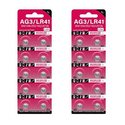 Bateria litowa pastylkowa AG3 1,55 V Baterie guzikowe SR41 192 L736 384 SR41SW CX41 LR41 392 do lamp Zegarków Aparatów
