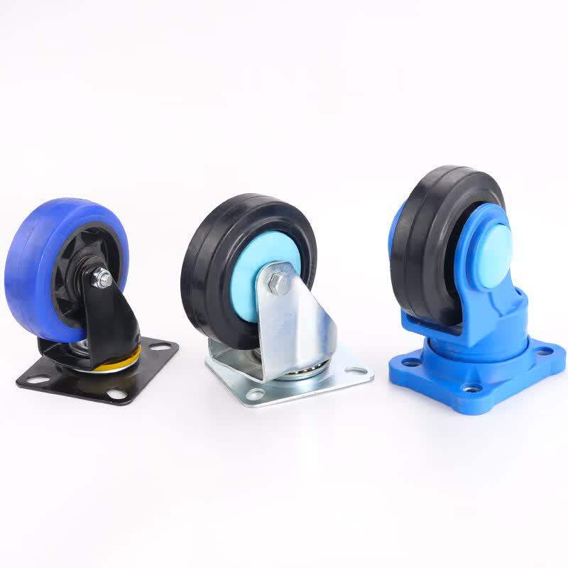 Haisidike Silent Rubber Swivel Caster Wheel