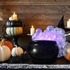 5-1sets Halloween Bubbling Cauldron Set Witch Pot Plastic Bowl for Home Kitchen Room Party Table Halloween Party Decorations