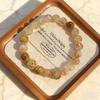 Elegant Golden Rutilated Quartz and Tiger's Eye Beaded Bracelet
