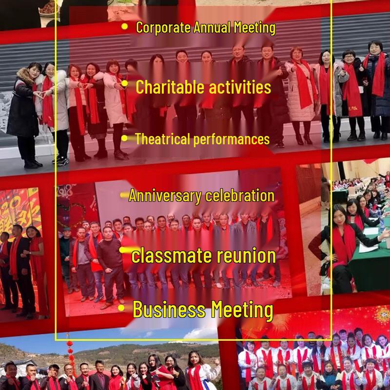 Customizable China Red Acrylic Scarf