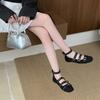 Innere Erhöhung Gürtelschnalle Ballerinas Französisches Temperament 2025 neue Mode Retro flache Schuhe Mary Jane Schuhe