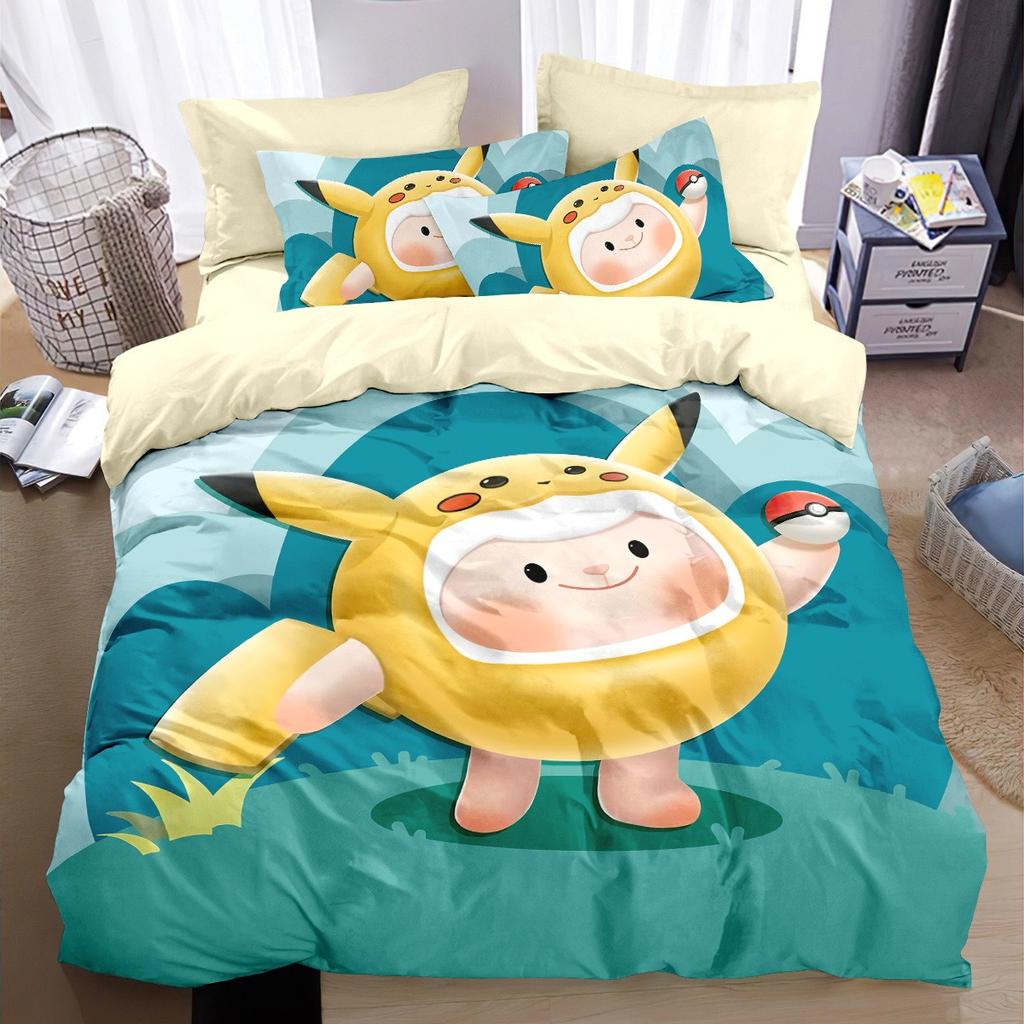 Cartoon Eggy 3D Printing Quilt CoverGame Eggy Party Bedding Collection Game Themed ChildrenS Room Decoration Kit