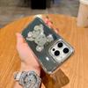 Electroplated Flash Diamond Lens Mobile Phone Case Is Suitable for Apple 16PROMA Diamond Bear Protective Case 14/13 Protective Case