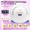 380W UV LED Lamp For Nails 81LEDS Nail Drying Lamp Fast Dry Nail Gel Polish Lamp With LCD Screen Auto Sensor Nail Equipment
