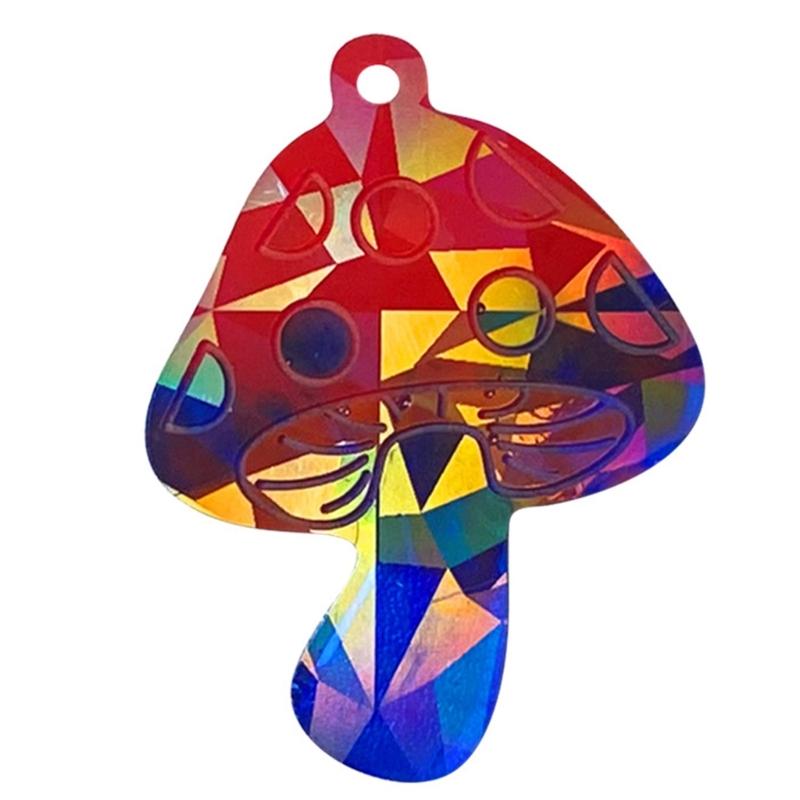 Mushroom Keychain Mold Cute Shiny Glossy Mushroom Shape Silicone Casting Molds with Hole for DIY Keychain Pendant