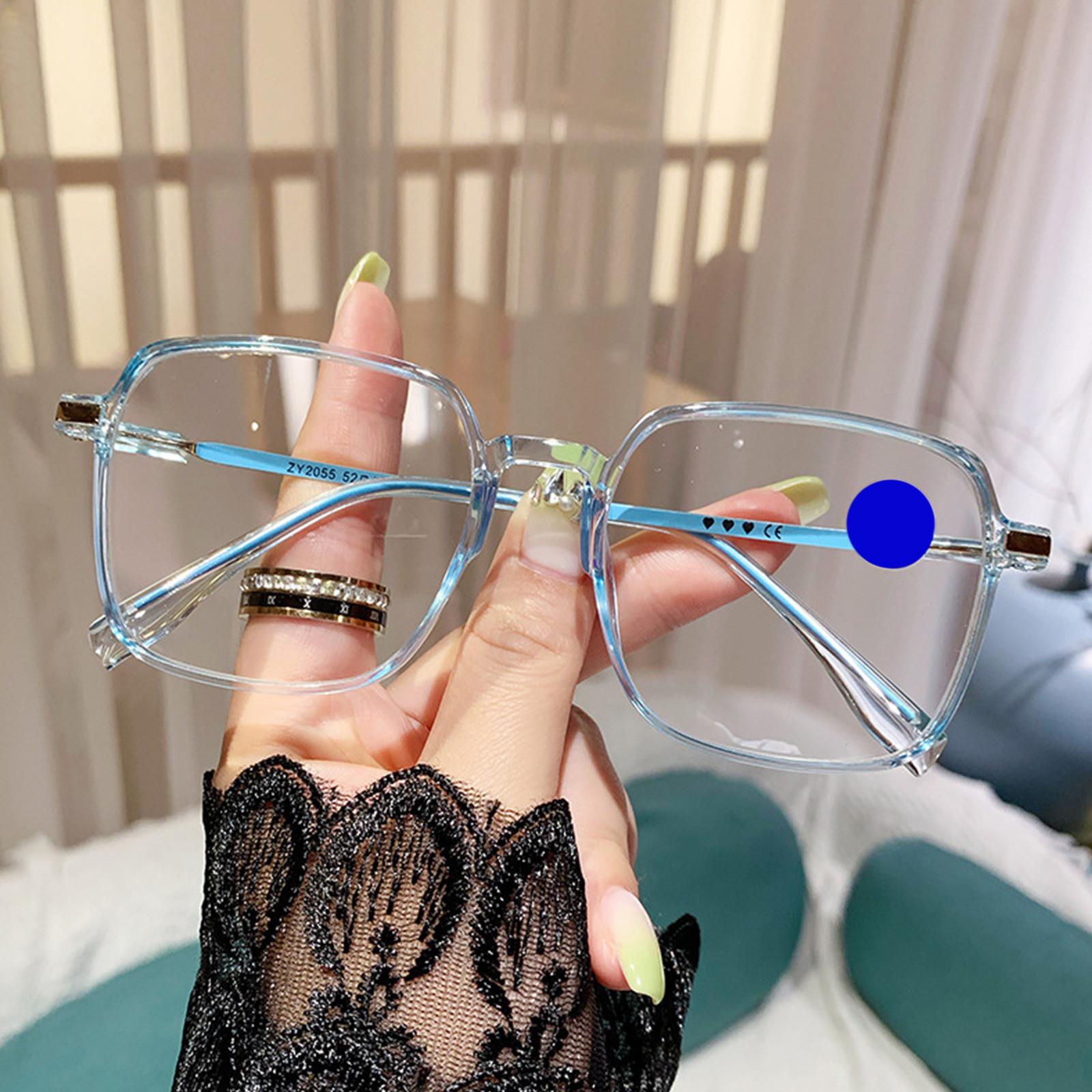 

Очки для женщин при пресбиопии, очки с большой оправой и высокой четкостью, готовые очки для мужчин при пресбиопии 200 синий