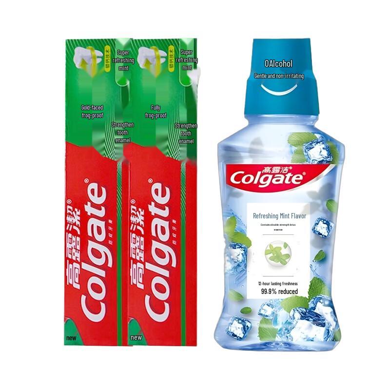 Colgate Vitality Mint Mouthwash & Total Toothpaste Bundle
