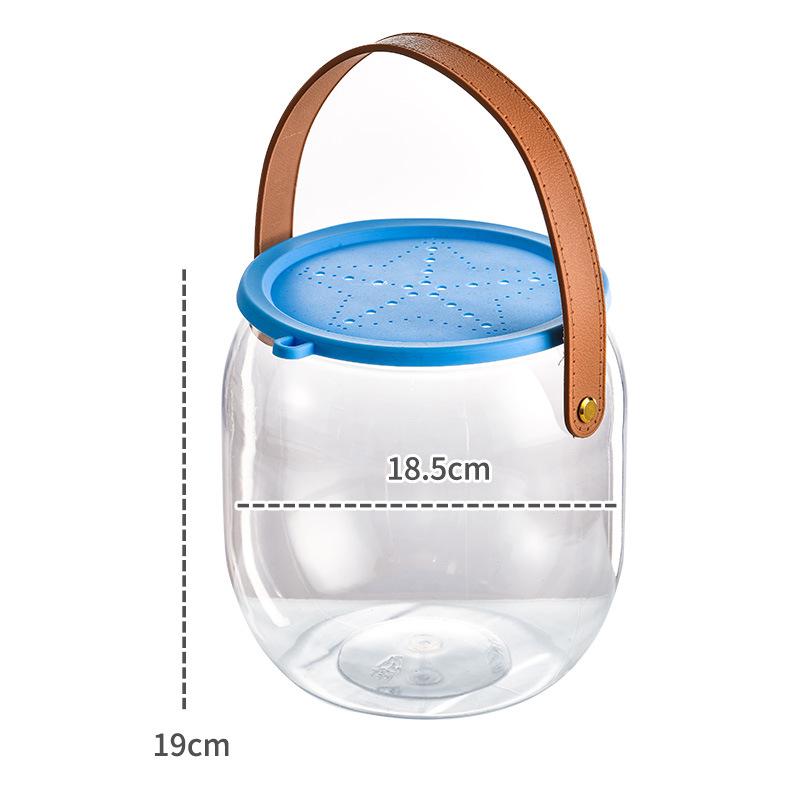 Meistverkauftes transparentes tragbares Goldfischglas mit Deckel: Ökologischer Outdoor-Fischeimer