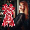 New Red Christmas Wreath, Bow, Outdoor Decoration, Velvet Sequins,reindeer Bow, Outdoor Use During The Christmas Holiday 2025
