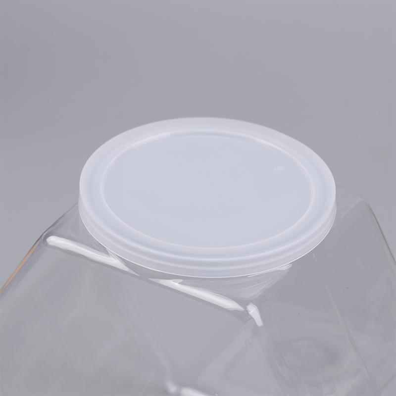 Barattolo Esagonale Trasparente Portatile per Caramelle Biscotti Contenitori in Plastica Confezionamento Sigillati con Coperchio Contenitore per Conservazione Alimentare Articoli per la Cucina