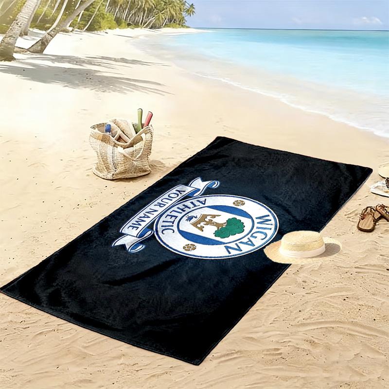 Wigan Athletic F.C Print Beach Towel, Large Soft Quick Dry Towel for Beach Camping Swimming
